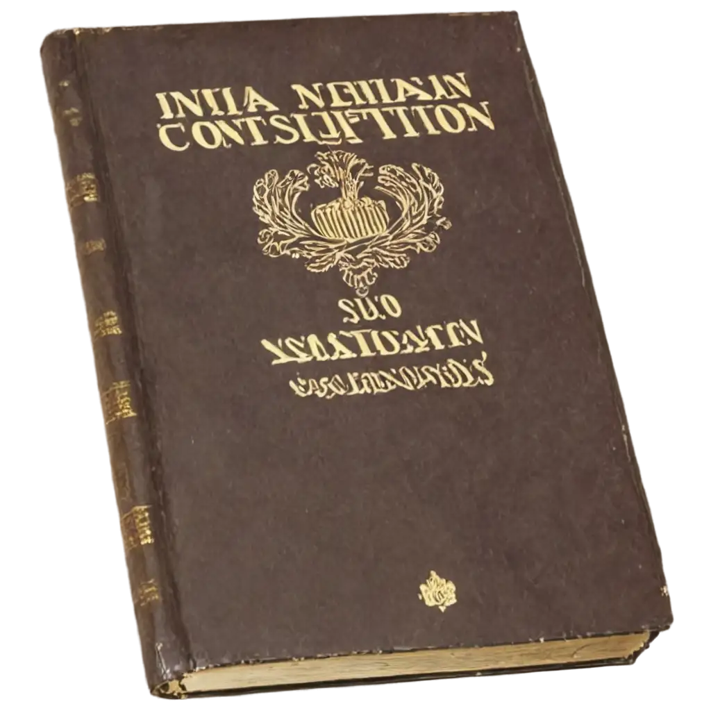 Indian-Constitution-Book-Old-Model-PNG-HighResolution-Image-for-Historical-and-Educational-Use