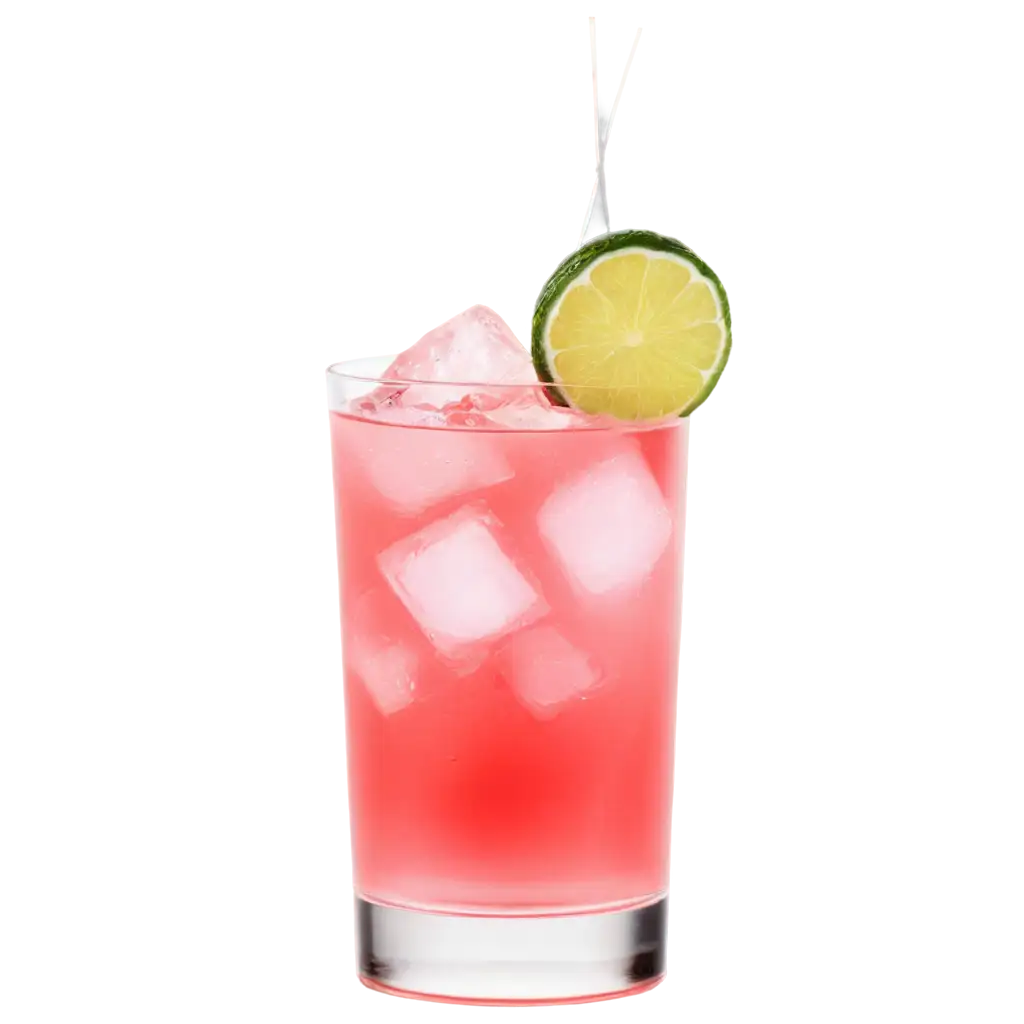 Pink-Gin-Tonic-with-Lime-in-PNG-Format-Refreshing-High-Ball-Glass-Image