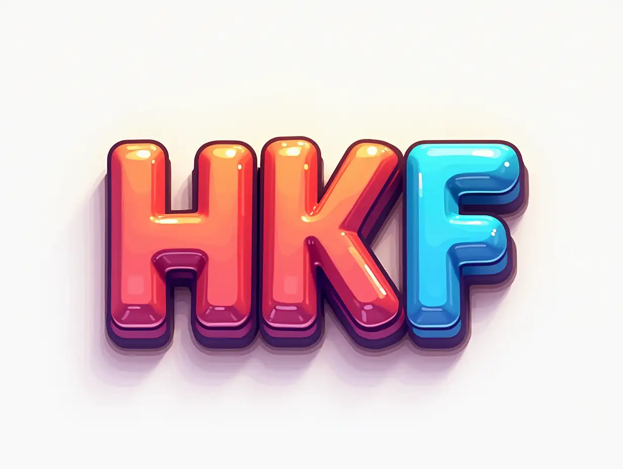 I want a logo with the name HKF for my youtube channel. In it I like it in 3D and colourful. It must be something with Roblox