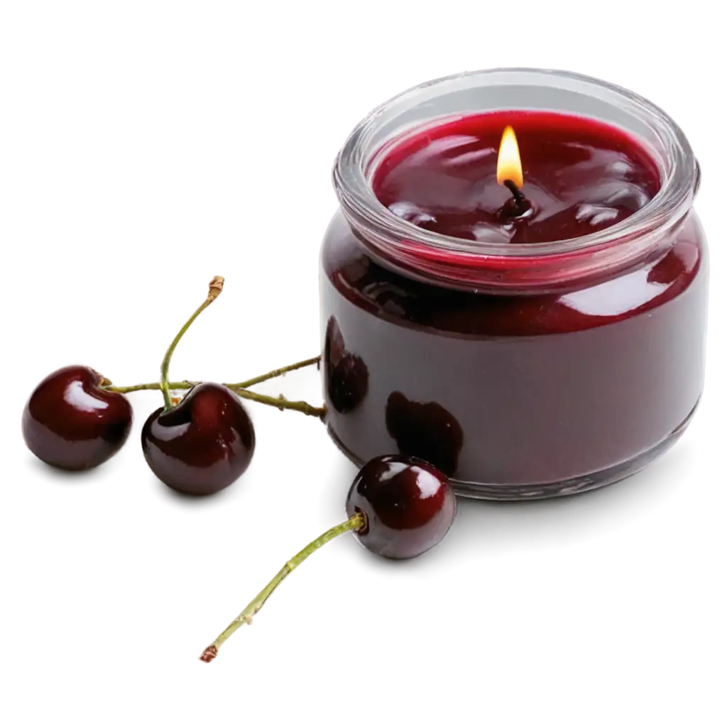 CherryScented-Candle-PNG-in-Glass-Jar-with-Label-and-Cherries-for-Digital-Use