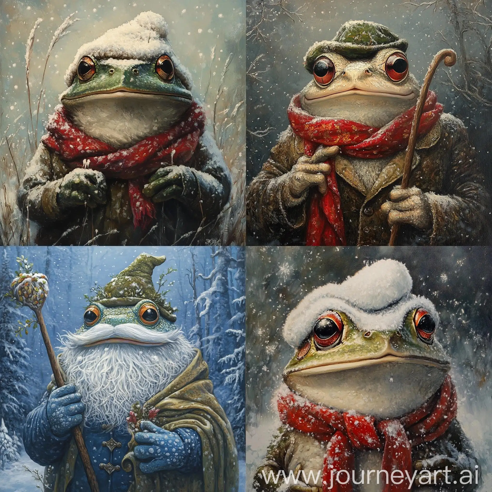 Grandfather-Frost-Frog-Artwork-in-11-Aspect-Ratio