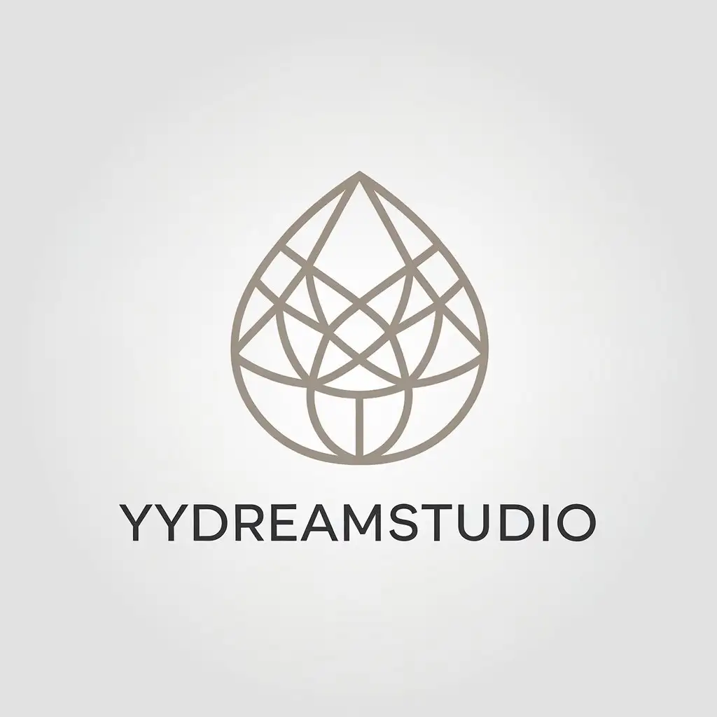 a vector logo design,with the text "YYDreamStudio", main symbol:pearl,Minimalistic,be used in Events industry,clear background