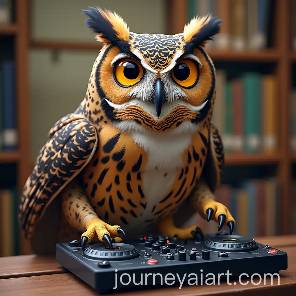 DJ-Owl-Spinning-Tunes-at-Standens-Barn-Primary-School