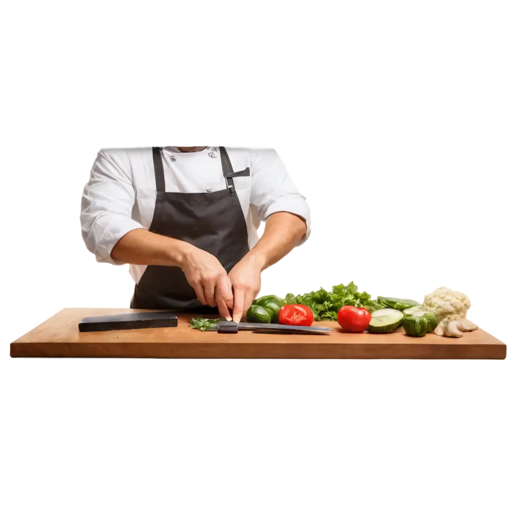 Realistic-PNG-Image-of-a-Chef-Cutting-Vegetables-in-a-Professional-Kitchen