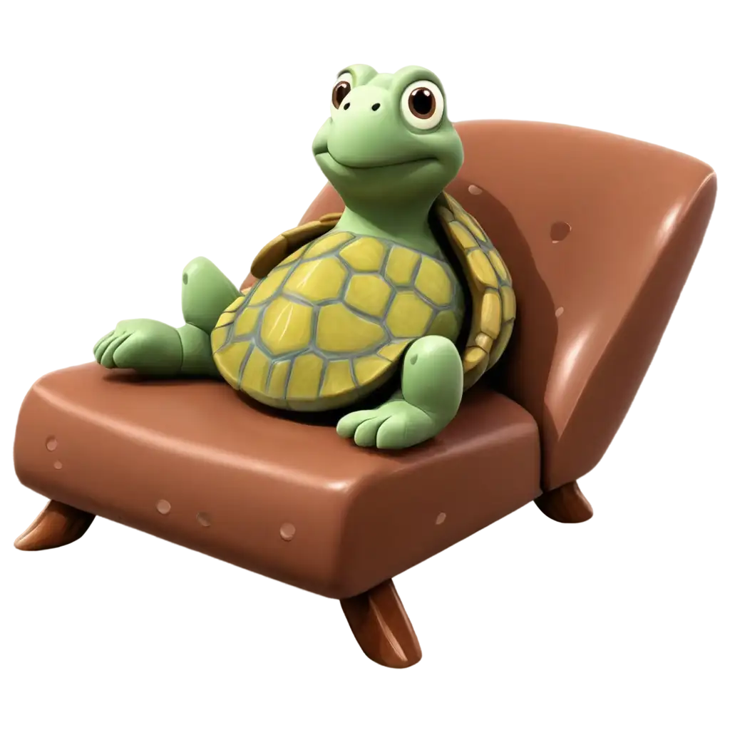 Cartoon-Tortoise-Sitting-on-Chair-PNG-Image-for-Creative-Projects