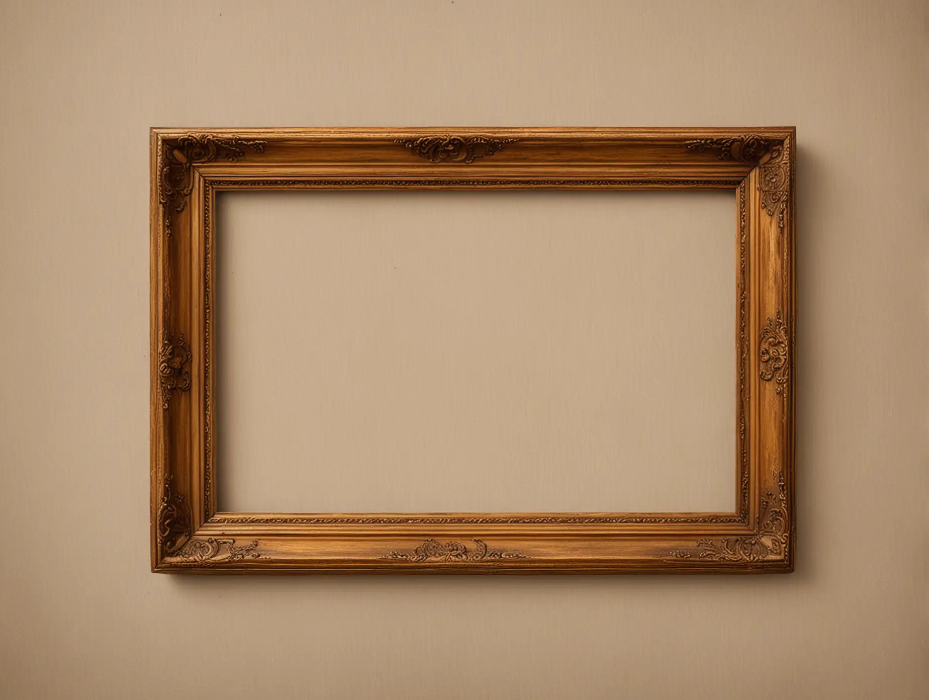 Antique Rectangular Frame Design with Classic Elegance