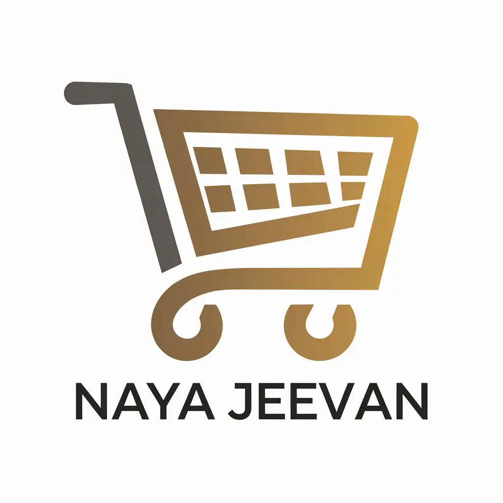 LOGO Design for Naya Jeevan Ecommerce Shopping Cart Symbol in Modern Style