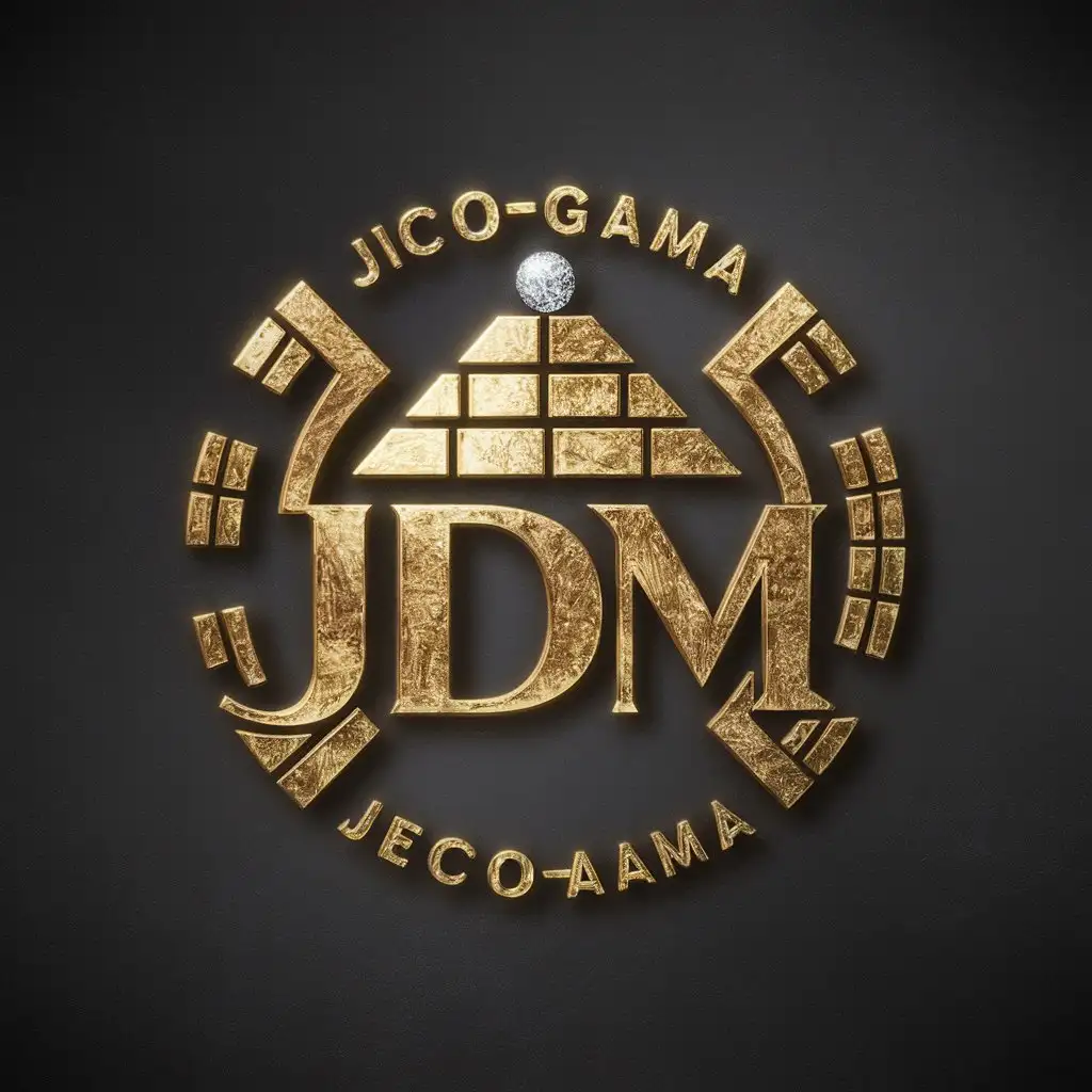 LOGO Design For JECOGAMA Intricate Bronze and Gold Menorah Theme