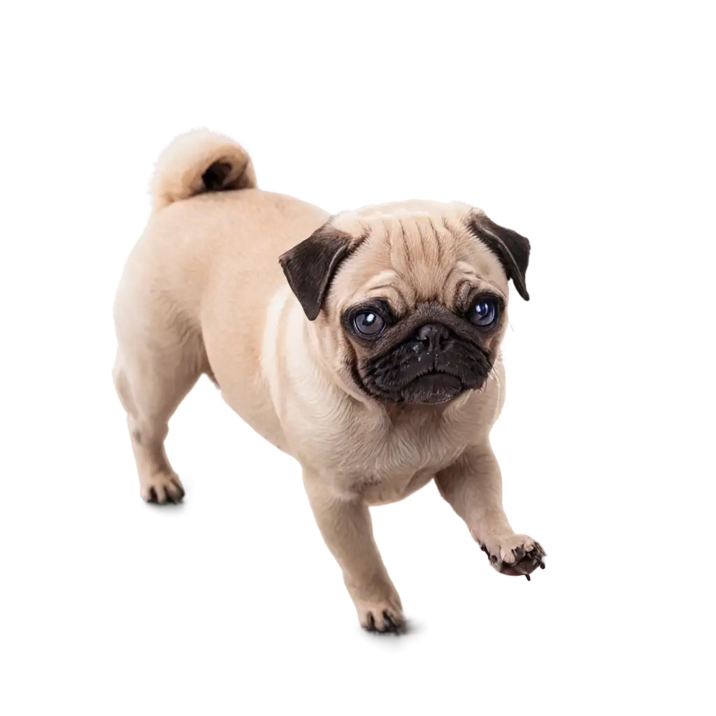 Adorable-Pug-Having-Fun-High-Quality-PNG-Image-for-Creative-Use