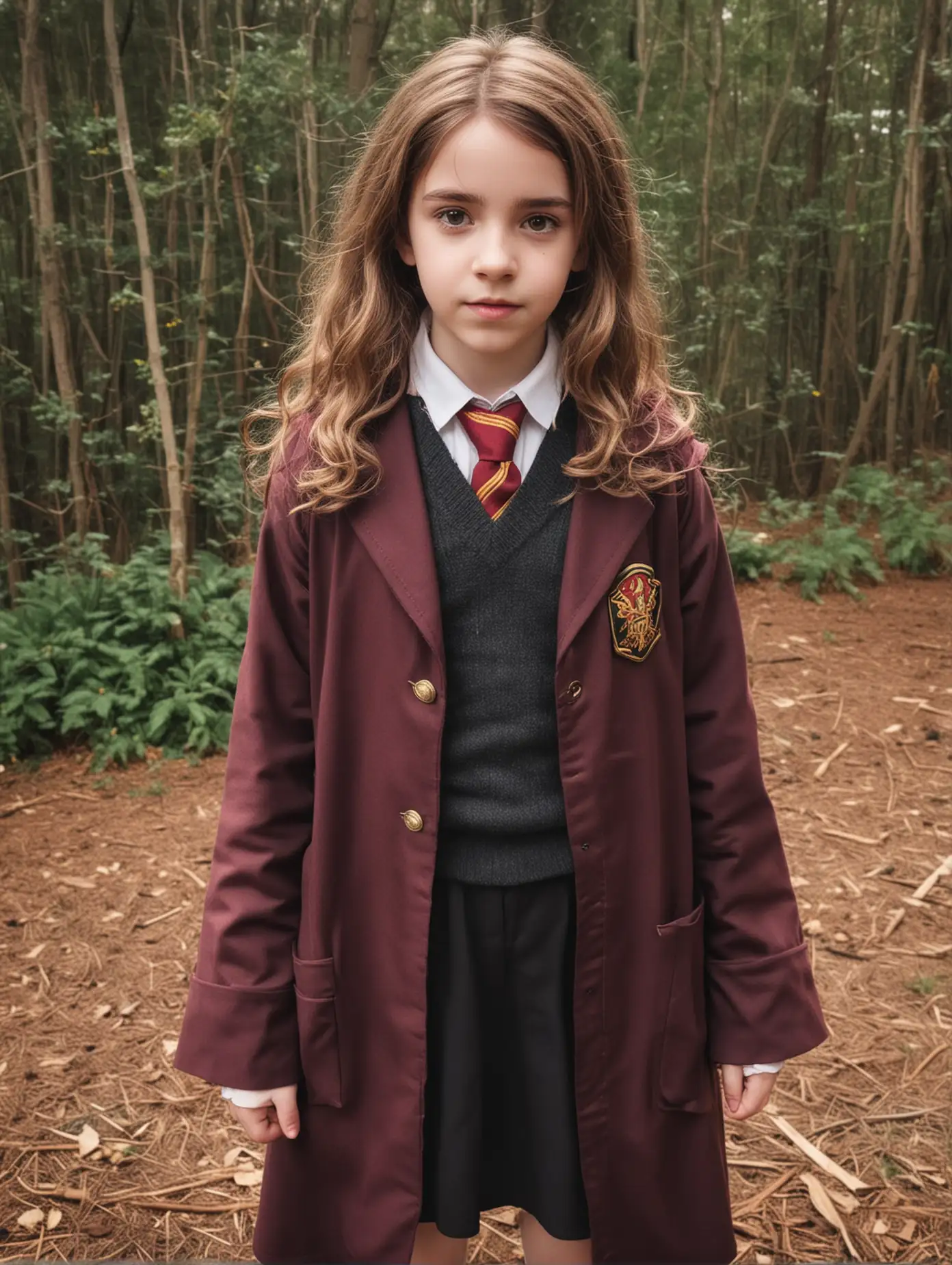 TenYearOld-Girl-in-Hermione-Granger-Cosplay-with-Wand-and-Hogwarts-Uniform