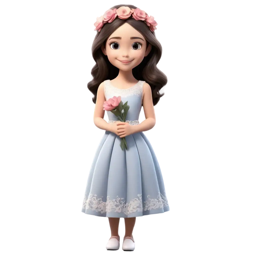 3D-Cute-Flower-Girl-Wedding-PNG-Image-Adorable-Digital-Art-for-Special-Occasions