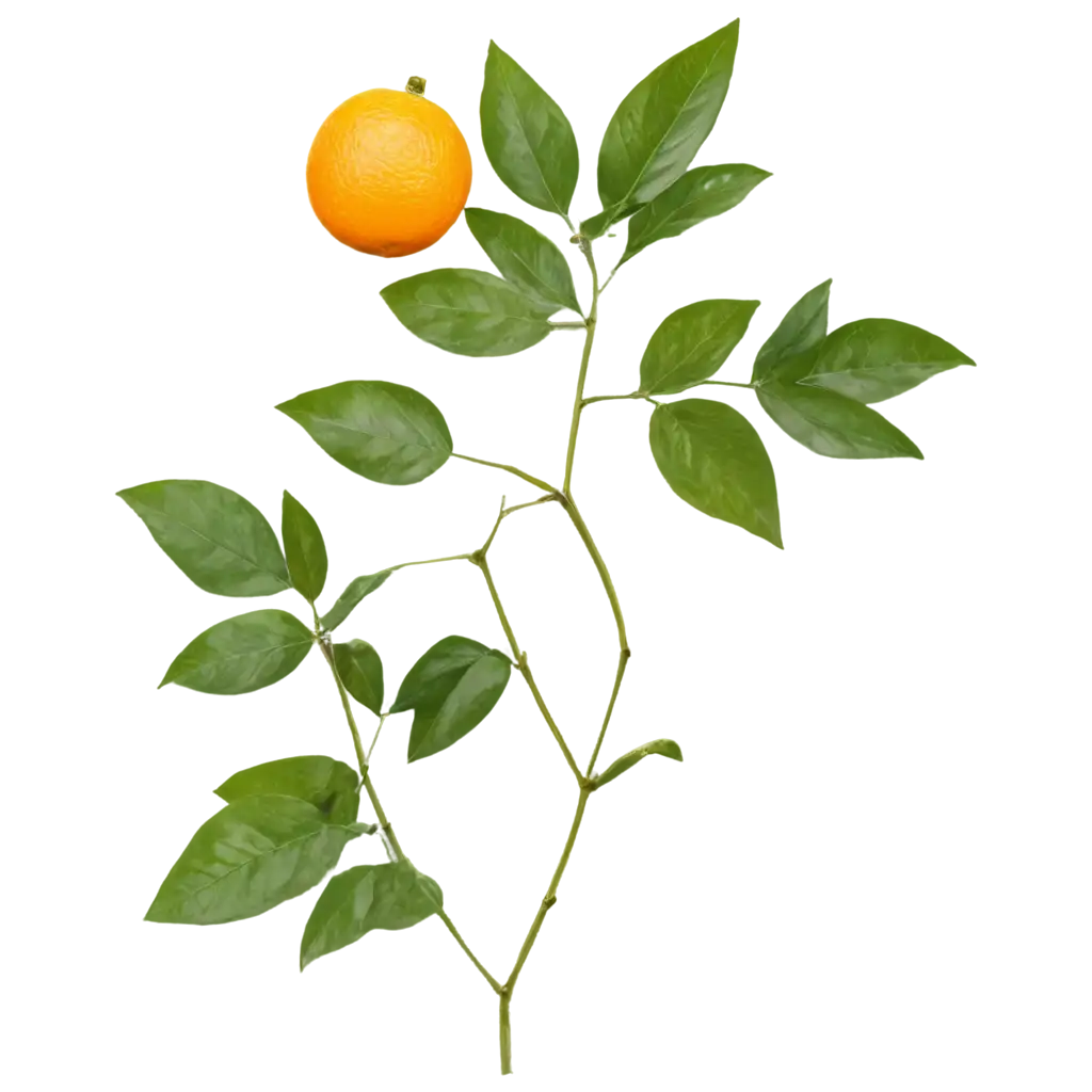 Orange-with-Leafs-PNG-Image-HighQuality-Transparent-Background-for-Versatile-Uses