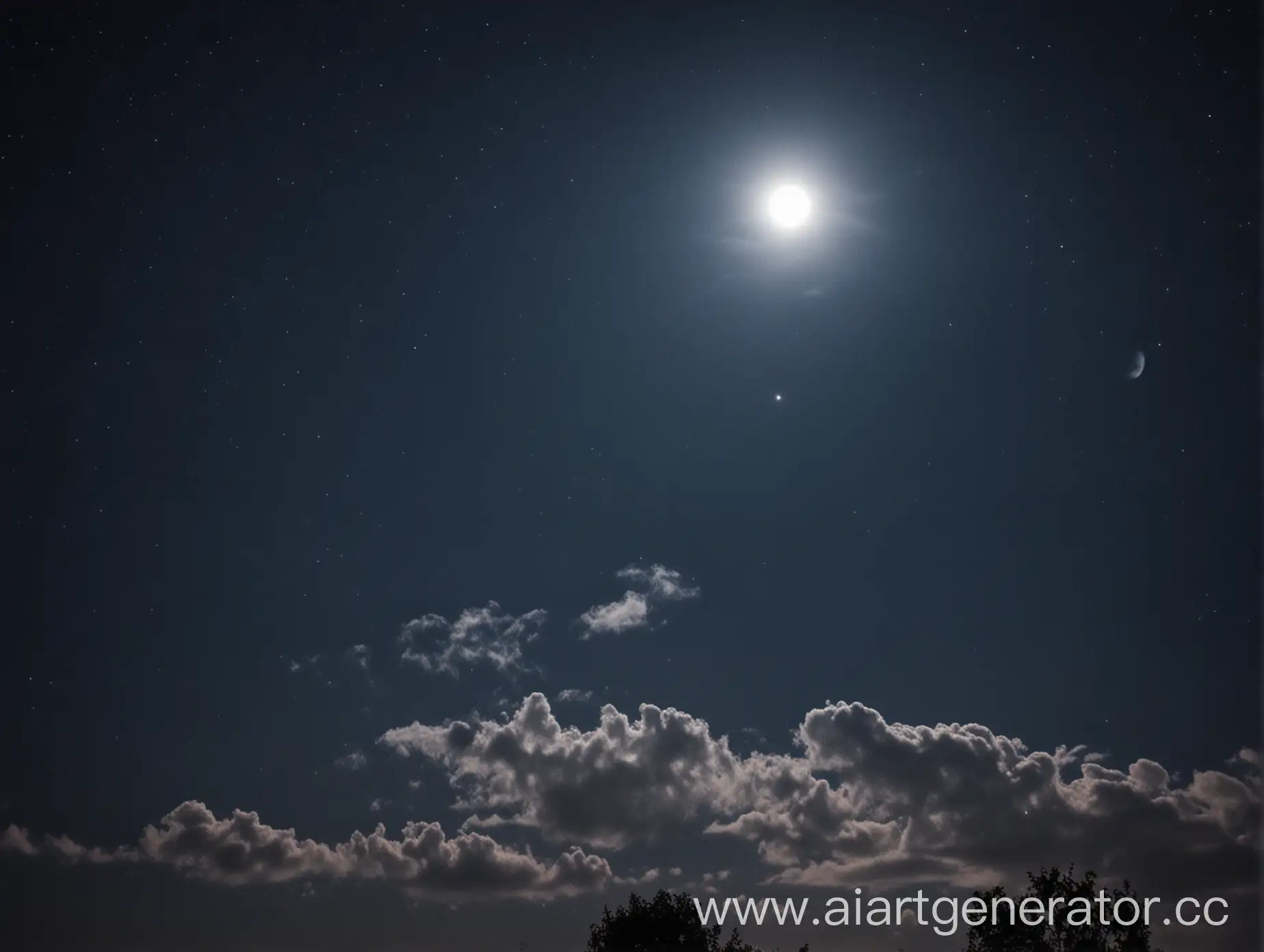 Serene-Night-Sky-with-Moon-and-Stars