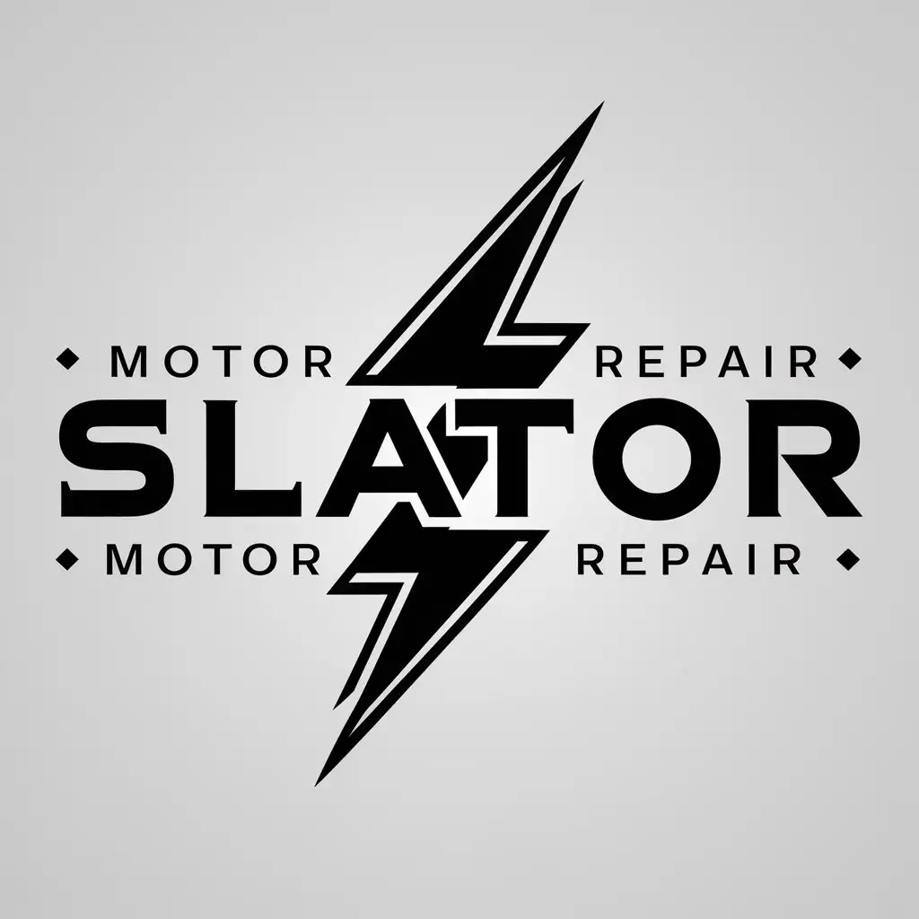 LOGO-Design-for-SLATOR-Lightning-Bolt-Symbol-in-Motor-Repair-Industry