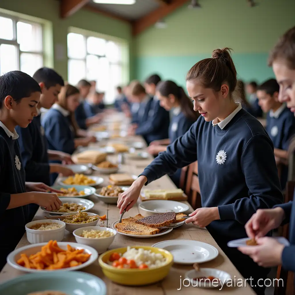 School-CanteenSchool-canteen-food-distribution-at-School-Number-4-with-People-Distributing-Food
