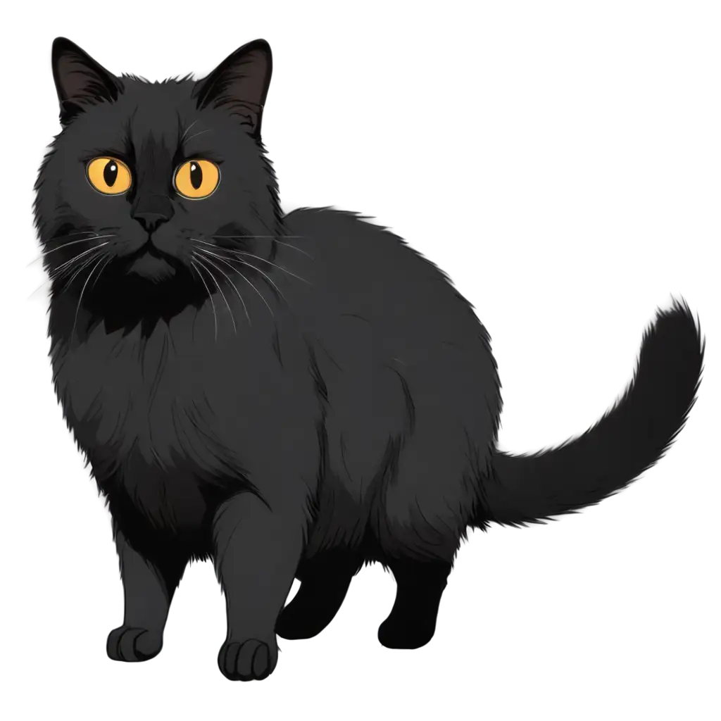 Realistic-Cat-Cartoon-PNG-Image-Capturing-the-Charm-of-Feline-Animation