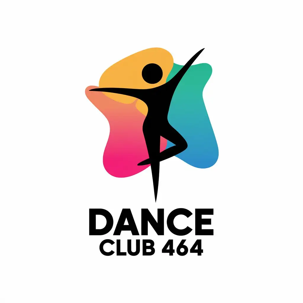 a vector logo design,with the text "Dance club 464", main symbol:Dance,Moderate,clear background