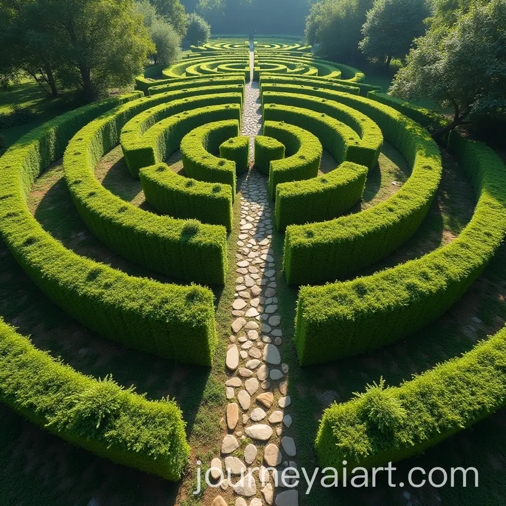 Art-Nouveau-Style-Labyrinth-with-Ornamental-Hedges