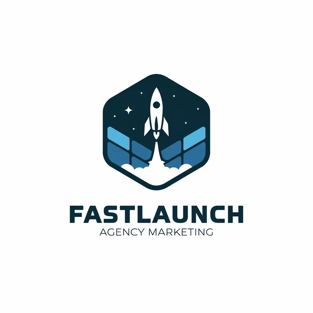 LOGO Design for Fastlaunch Agency Marketing Digital with Modern Technology Theme