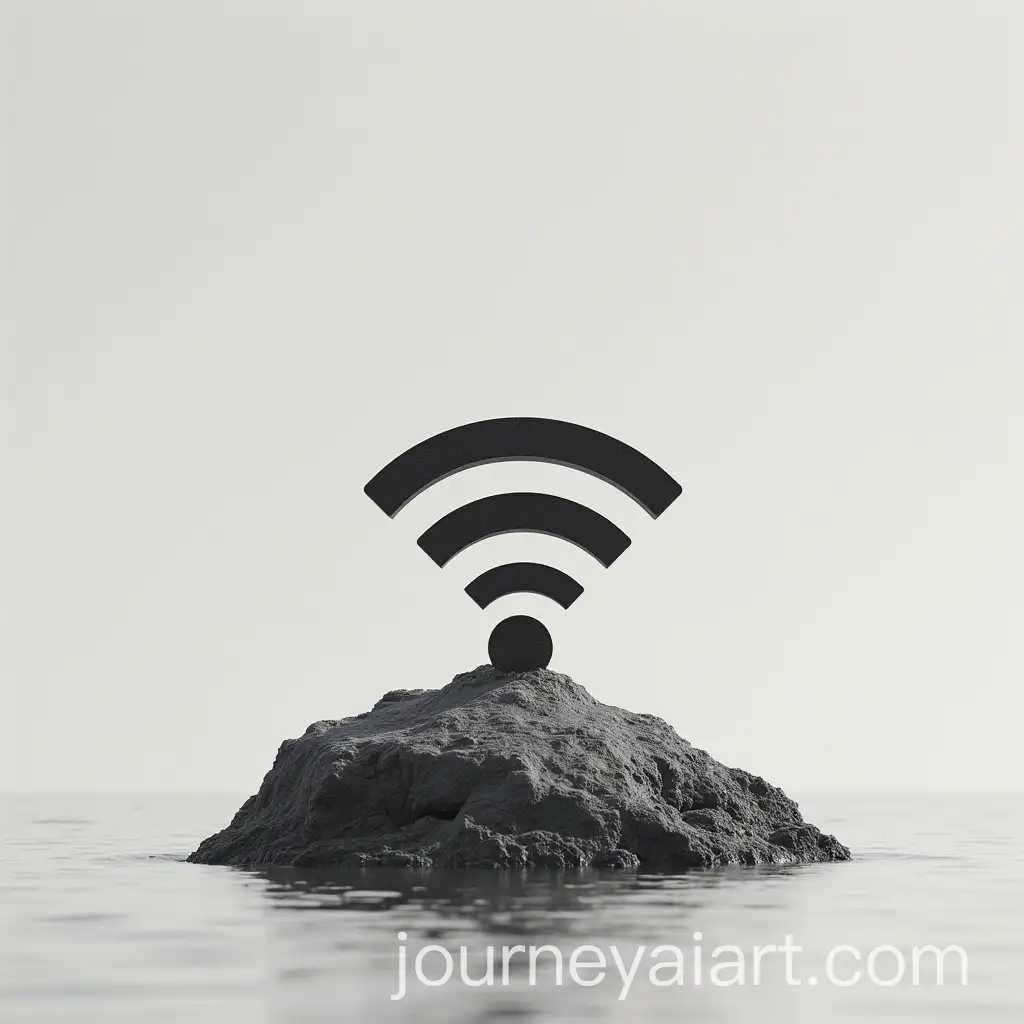 Minimalist-Black-and-White-Island-with-WiFi-Symbol