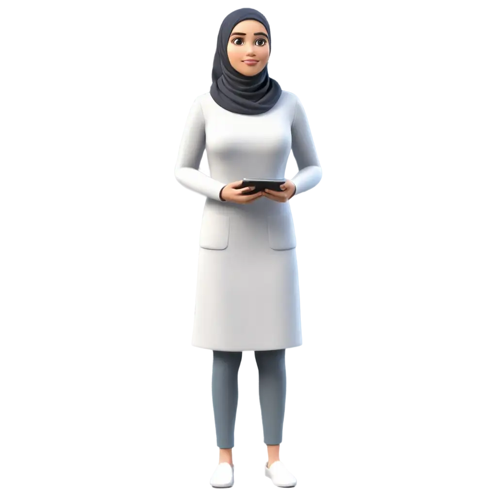 Muslim-Women-Patient-Animated-PNG-Image-for-Healthcare-and-Cultural-Representations