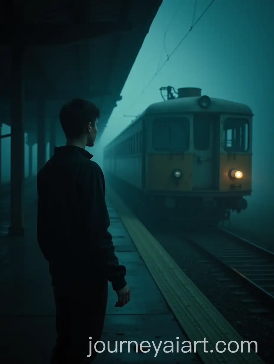 Haunting-Scene-at-a-Deserted-Train-Station-at-Night-with-Shadowy-Figure-and-Eerie-Atmosphere