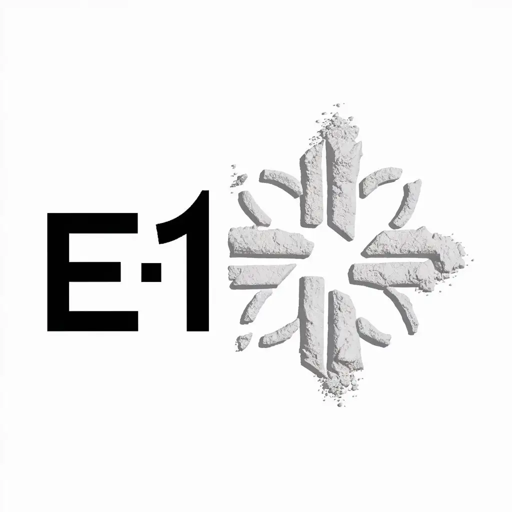 LOGO-Design-For-E1-White-Powder-Symbol-for-Retail-Industry