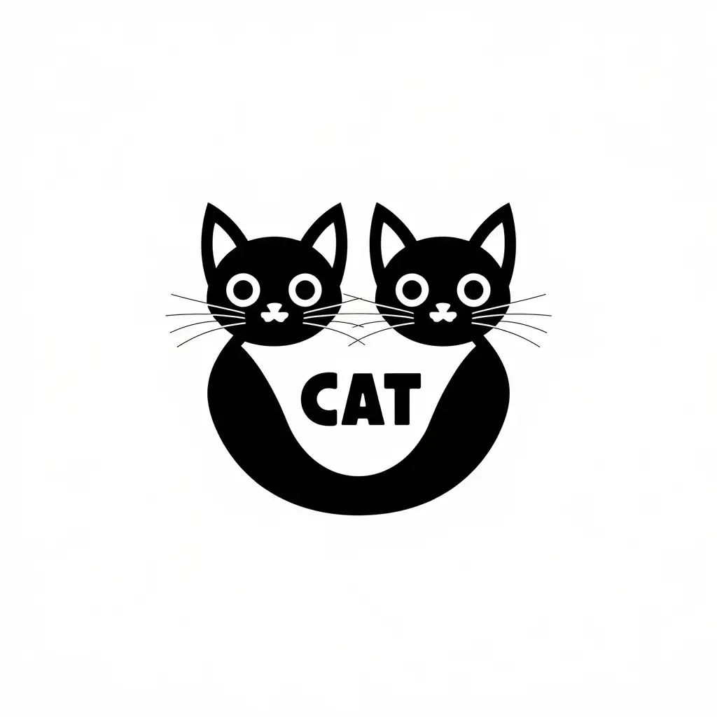 LOGO Design for CAT Minimalistic Kitten Faces for Home Family Industry