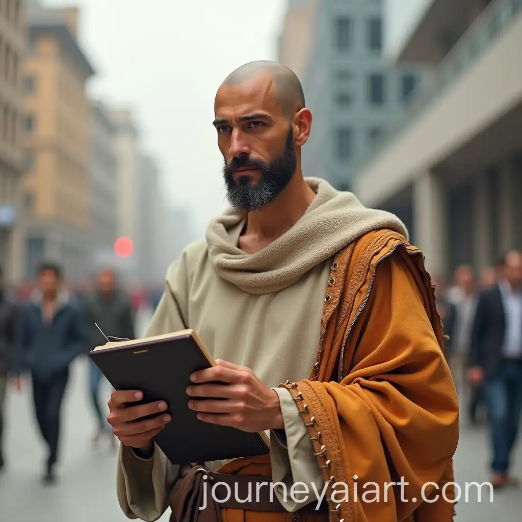 Modern-Depiction-of-Saint-Paul-the-Apostle-in-Urban-Setting
