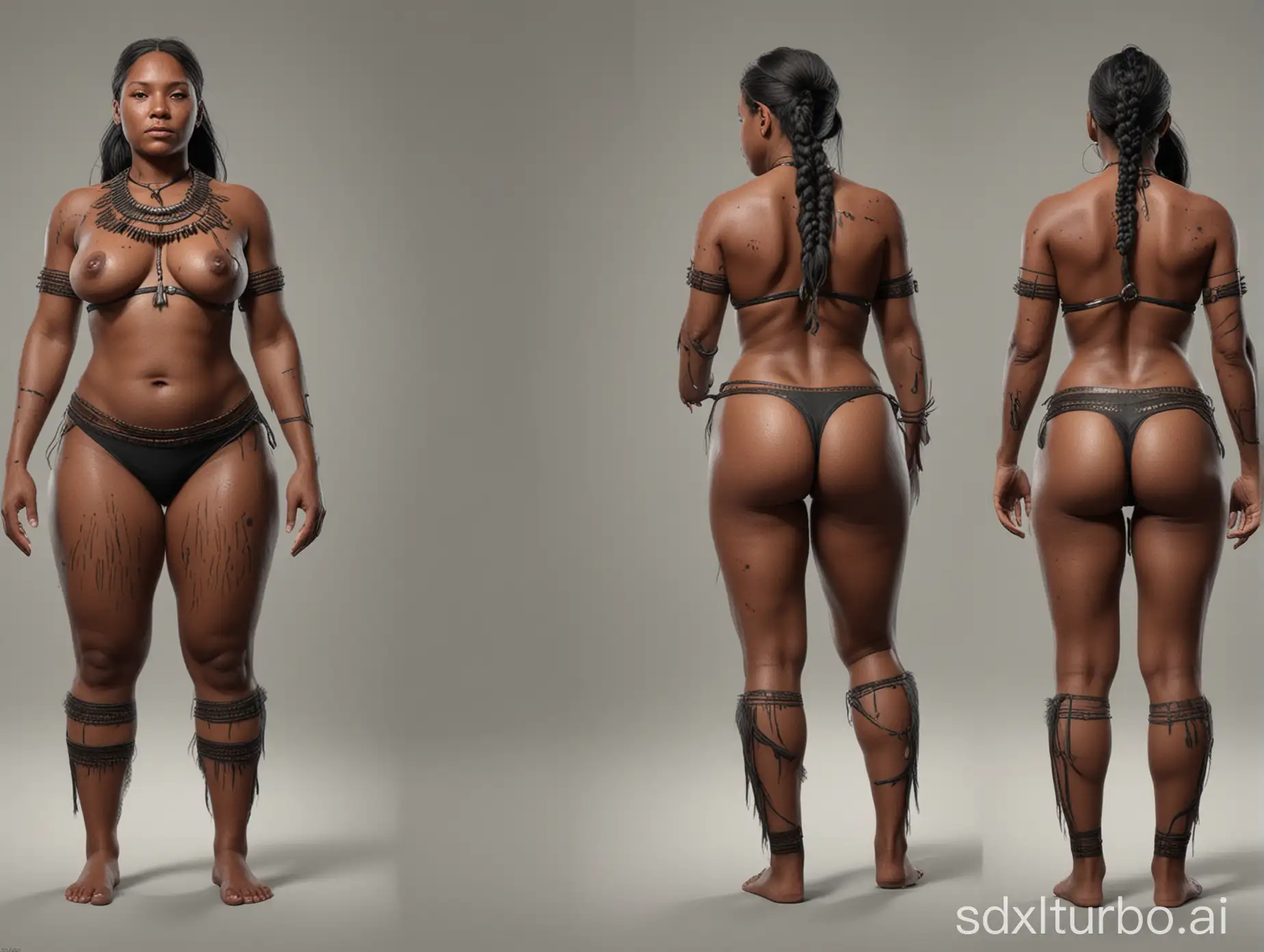 Thick-Black-Native-Woman-Full-Body-HyperRealistic-Skin