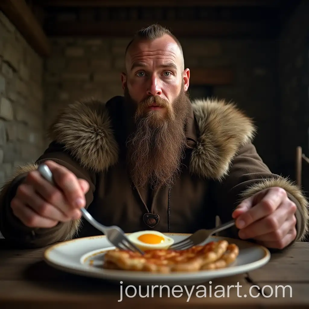 Viking-FirstPerson-Breakfast-in-Rustic-Setting