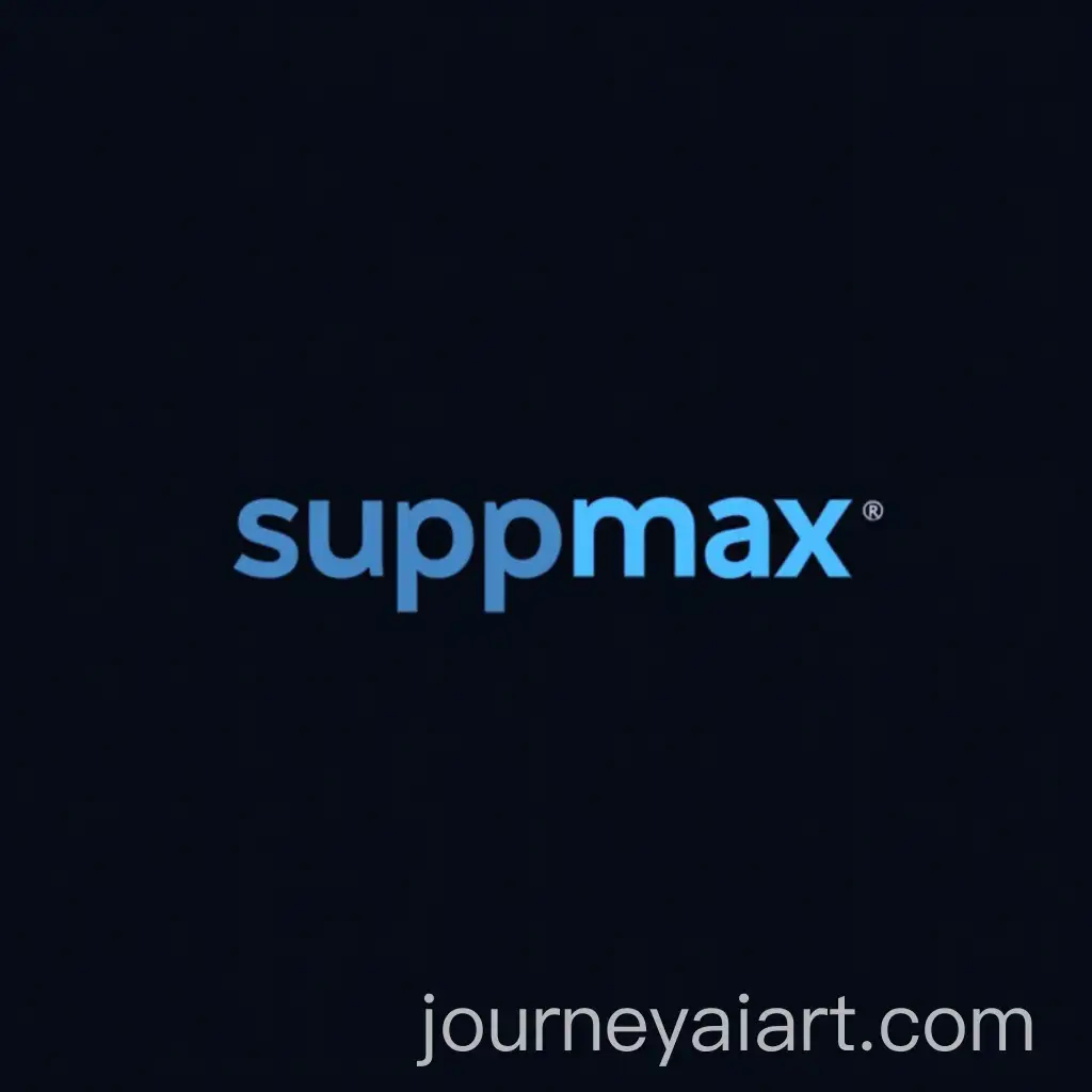 Logo-Design-for-Suppmax-Company-in-Deep-Dark-Blue-and-Black