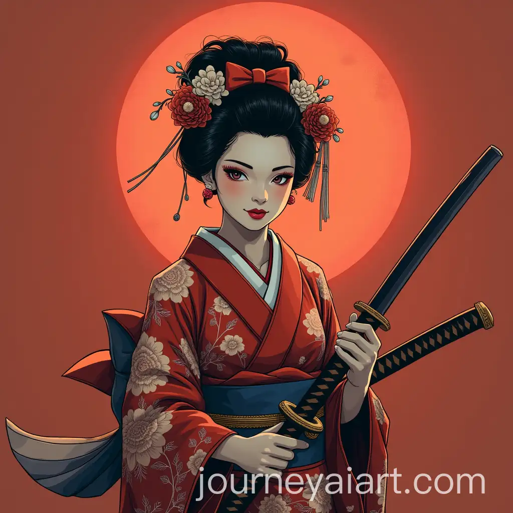 Geisha-Holding-Katana-in-Traditional-Japanese-Setting