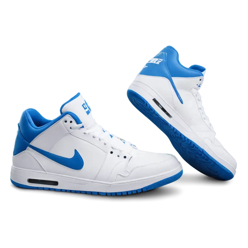 Nike-Air-Jordan-White-and-Blue-PNG-Image-for-HighQuality-Design-Projects