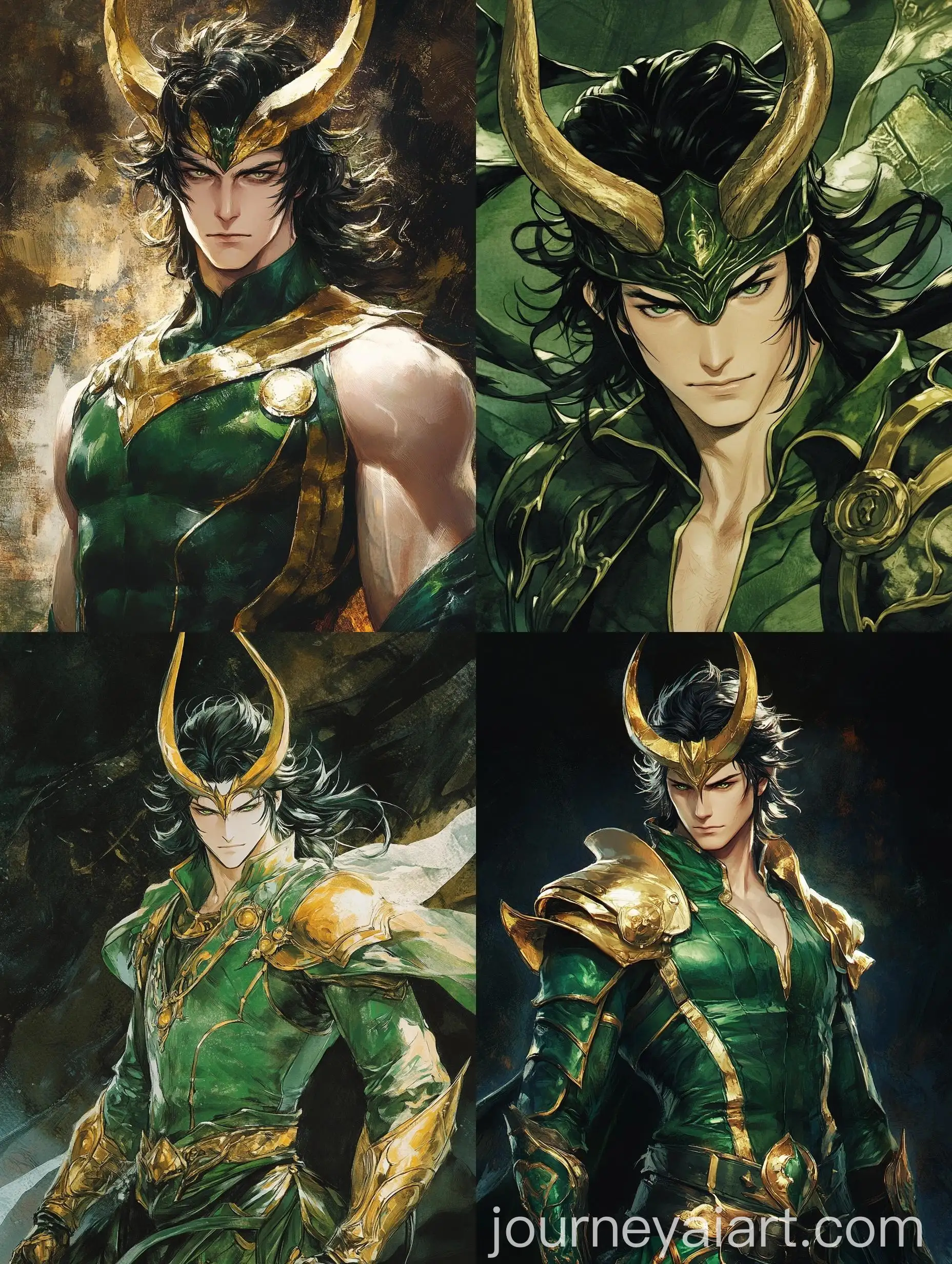 Villainous-GreenandGold-Fantasy-Character-Portrait