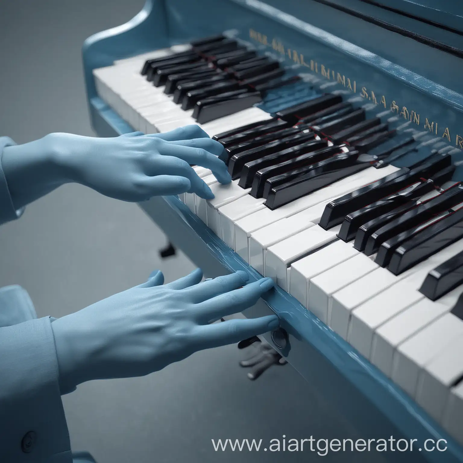 Playing-a-Blue-Piano-with-Hands-in-AI-Style