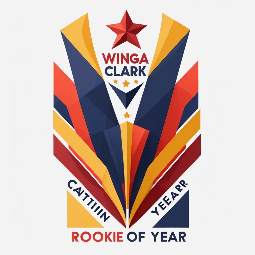 Abstract WNBA Logo Design with Caitlin Clark Rookie of the Year Theme