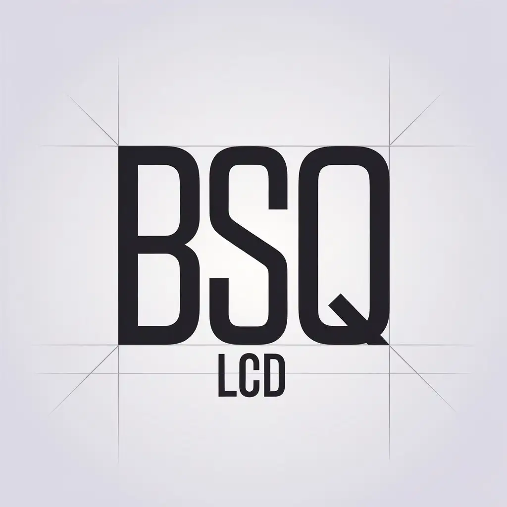 a vector logo design,with the text "LCD", main symbol:BSQ,Minimalistic,be used in electronic industry,clear background