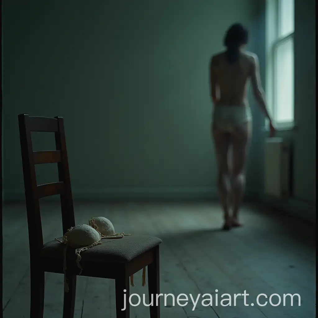 Empty-ChairAI-Image-Prompt-Expansion-and-Delicate-Bra-in-Dimly-Lit-Room-Symbolizing-Absence-and-Loss