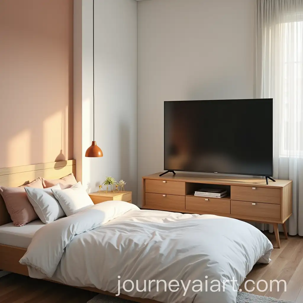 Childs-Room-with-Flat-Screen-Television-on-Bedside-Table