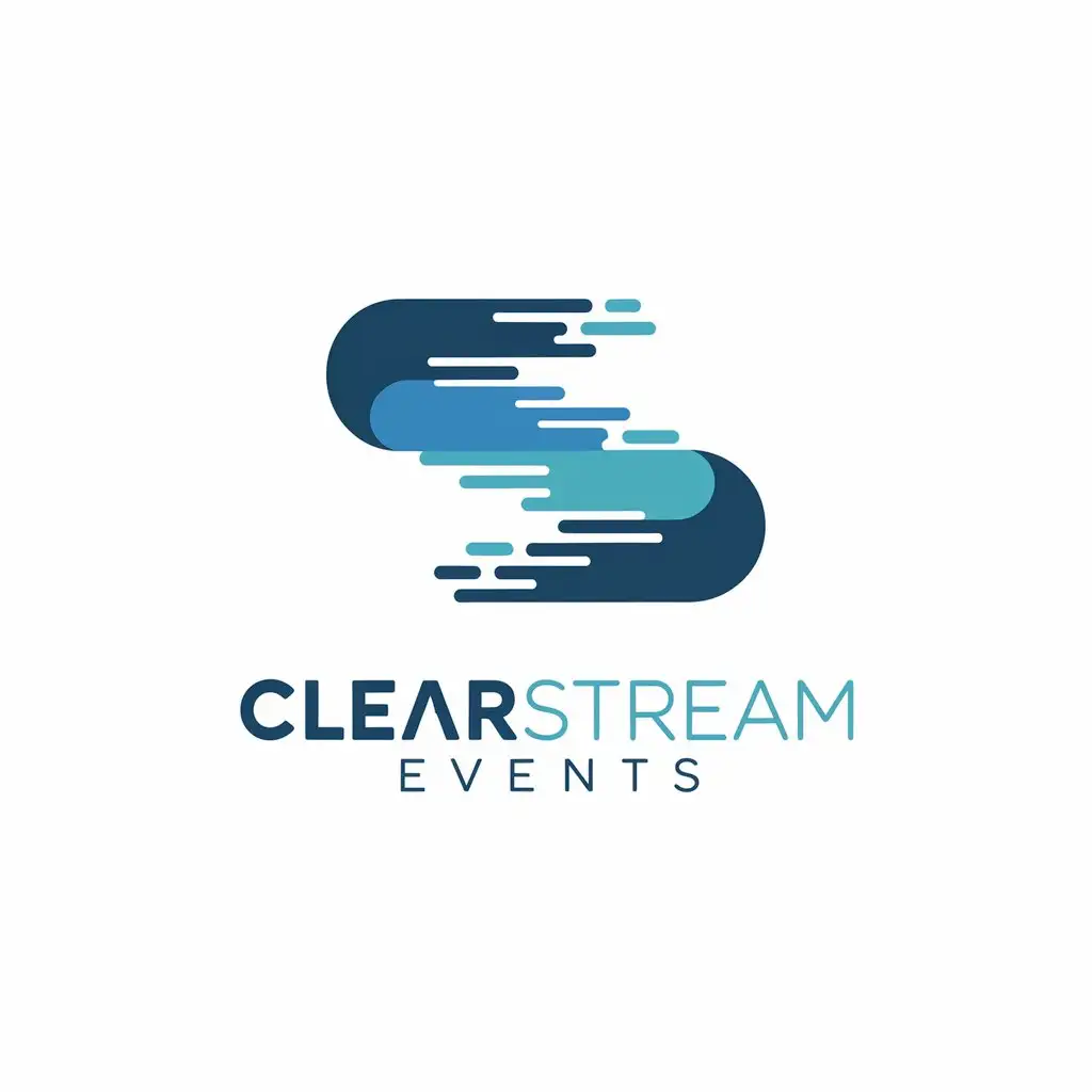 LOGO Design for ClearStreamEvents Abstract Streams with a Modern and Clean Style for the Events Industry