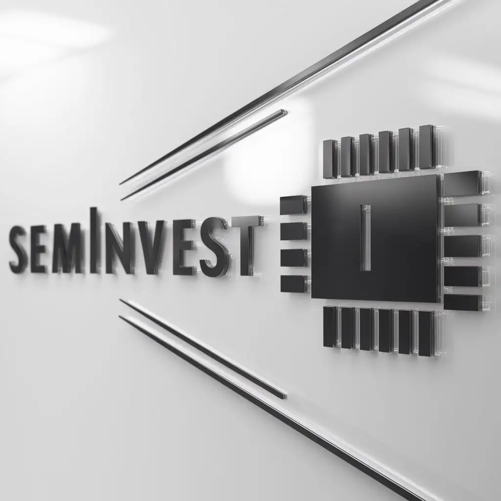 a logo design,with the text "Seminvest", main symbol:chip,Minimalistic,be used in Technology industry,clear background