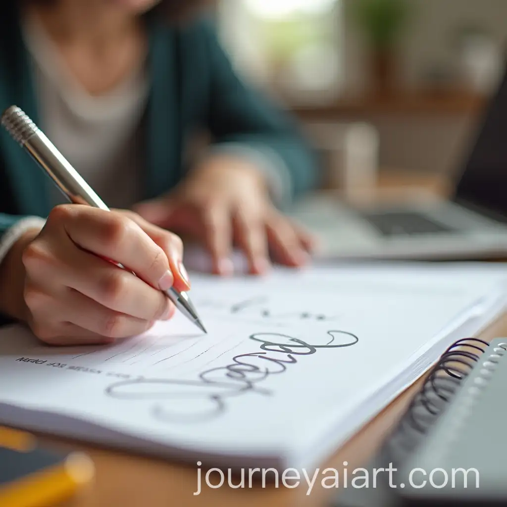 Person-Writing-Goals-and-Planning-at-a-Desk-in-Inspirational-Bright-Setting