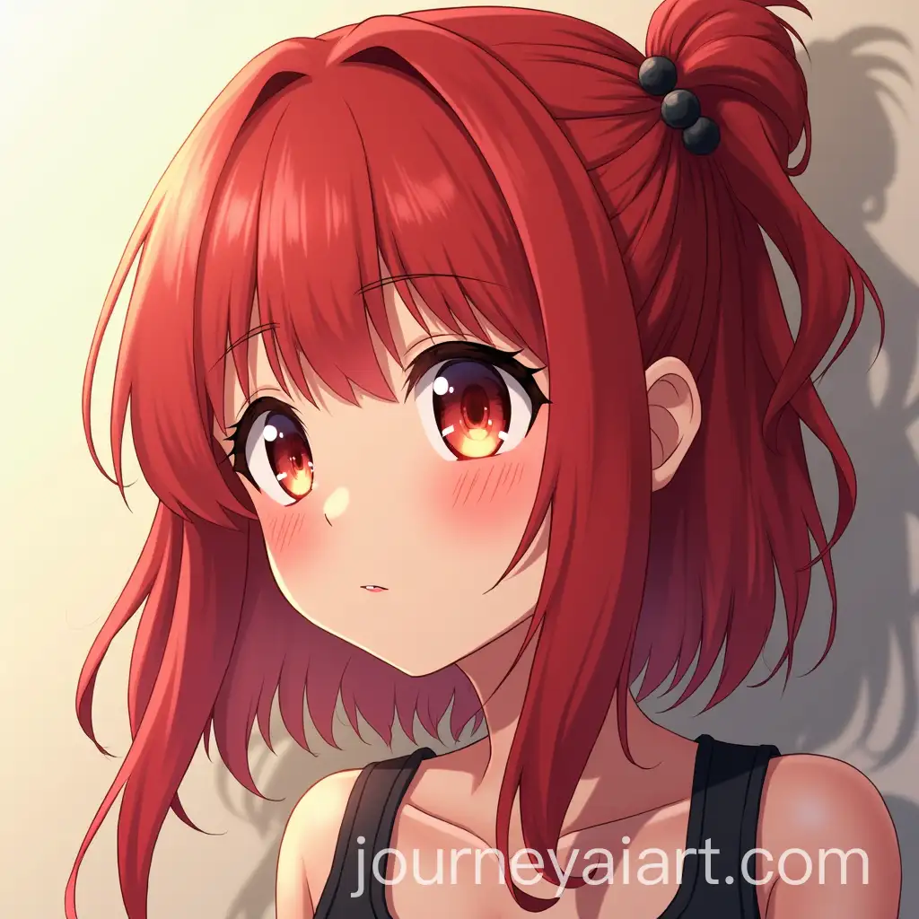 Anime-Girl-with-Red-Hair-Blushing-and-Gazing-at-the-Viewer