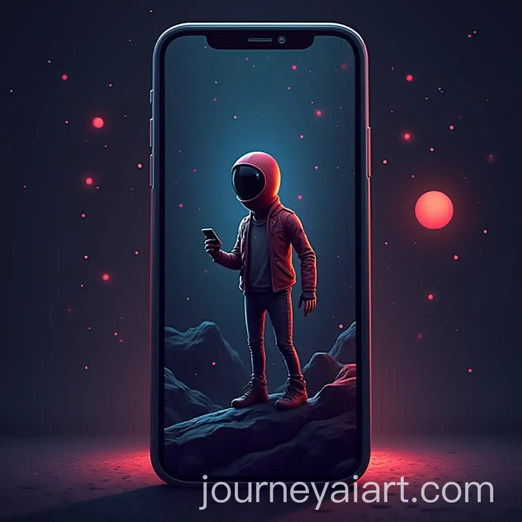 AI-Art-Prompt-ExpansionCustom-SpaceThemed-Phone-Background-with-Name-Robbe