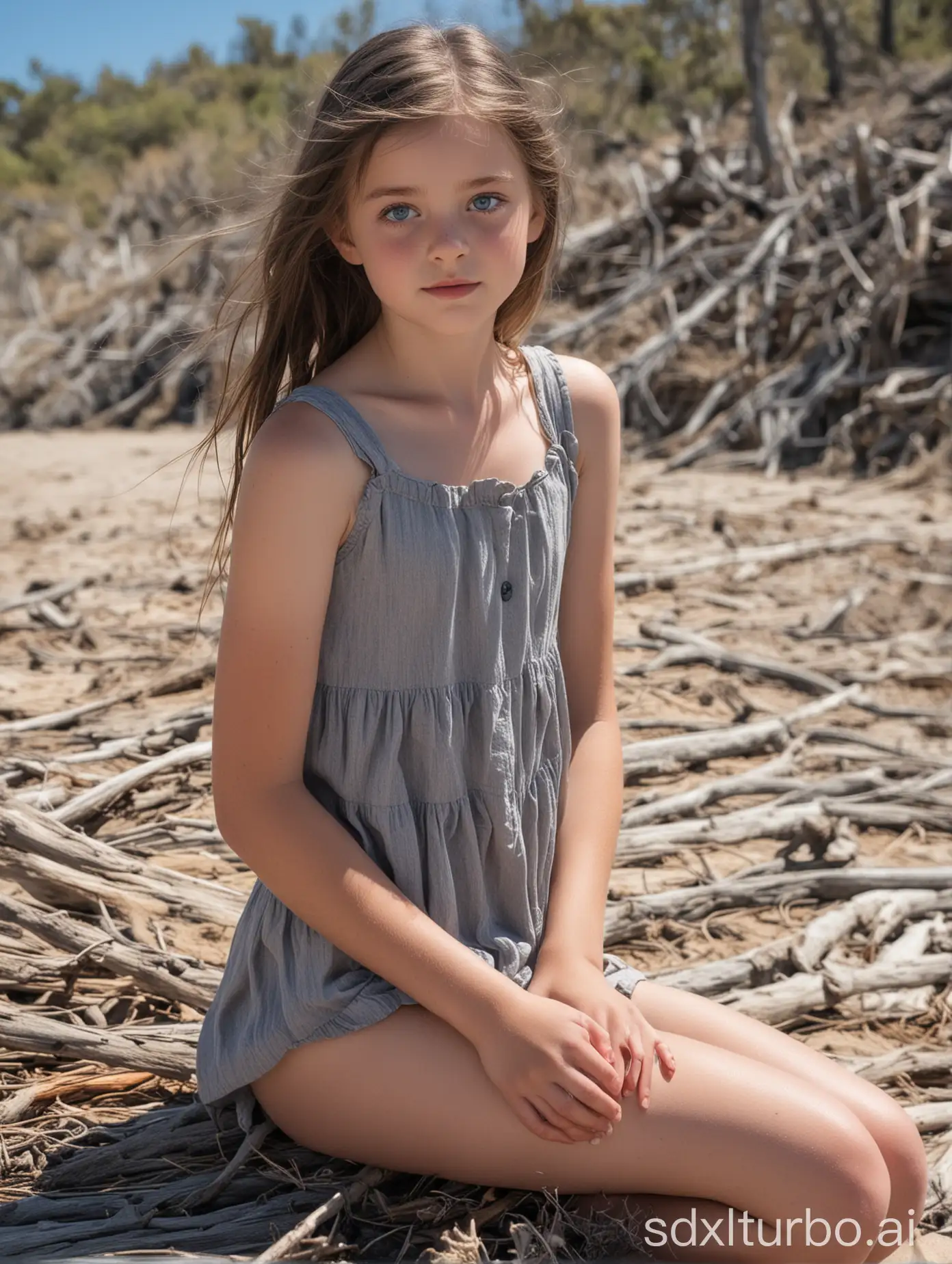 Stylish-Petite-Model-with-Blue-Eyes-Relaxing-on-Beachwood