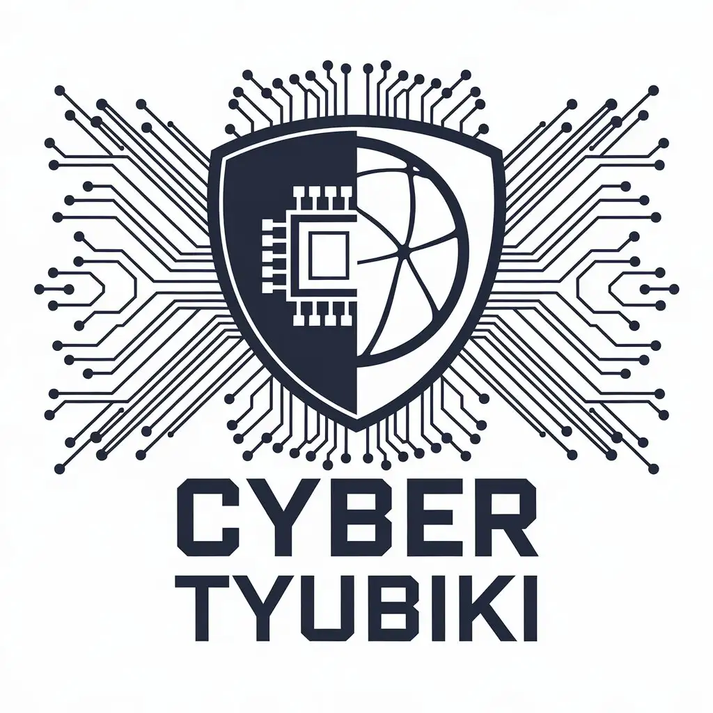 a vector logo design,with the text "CYBER TYUBIKI", main symbol:sports, security,Moderate,clear background