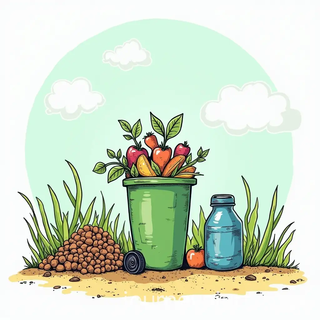 Educational-Cover-Illustration-on-Waste-Management-for-Kids