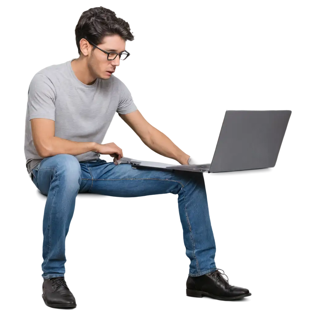 Frustrated-Person-Using-Laptop-PNG-Image-for-Professional-and-Creative-Projects