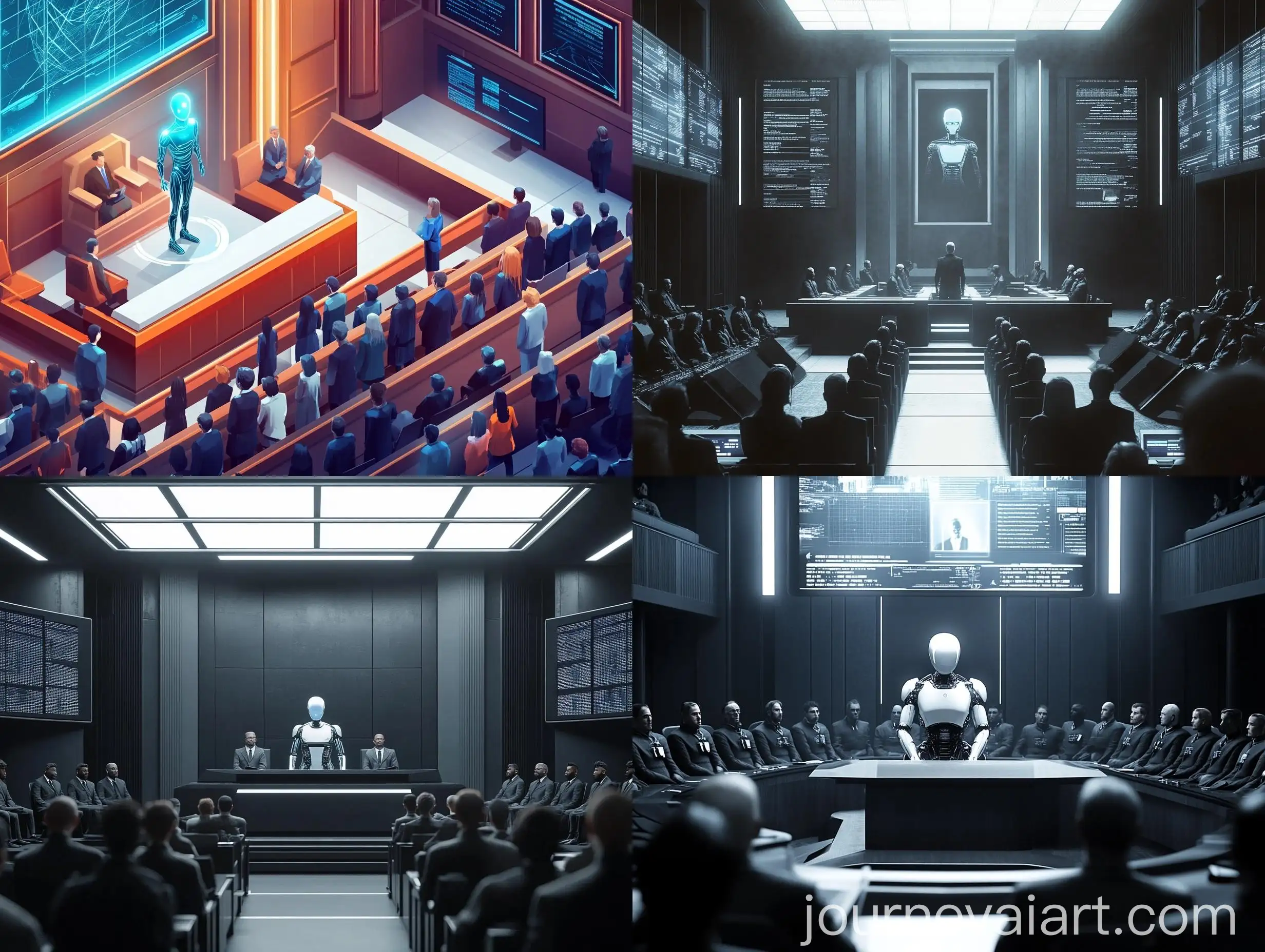 Futuristic-AI-Courtroom-Trial-with-Diverse-Jury-and-HighTech-Atmosphere